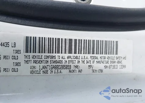 2011 Jeep Patriot Sport from USA, damaged, VIN 1J4NT1GA8BD285859